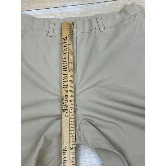 LAUREN RALPH LAUREN Size 8 Khaki Wide Leg Cotton Cropped Capris Pants W/Pockets - Picture 11 of 11
